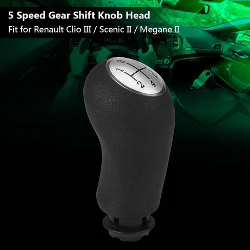 Terisass Sandero 2012 Shift Knob, Gear Shift Knob Car Vehicle 5 Speed Manual Gear Shift Shifter Knob Head Handle Lever for Clio III 2005-2009 Scenic II 2003-2006 Megane II in Saudi Arabia