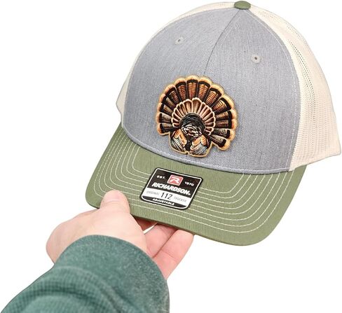 قبعة بيسبول مطرزة بتركيا، طراز ريتشاردسون 112، قبعة Snapback قابلة للتعديل، قبعة رمادية وخضراء زيتونية in Kuwait