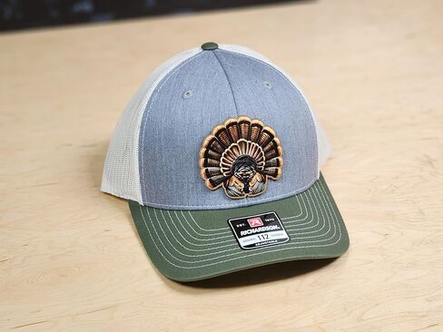 قبعة بيسبول مطرزة بتركيا، طراز ريتشاردسون 112، قبعة Snapback قابلة للتعديل، قبعة رمادية وخضراء زيتونية in Kuwait