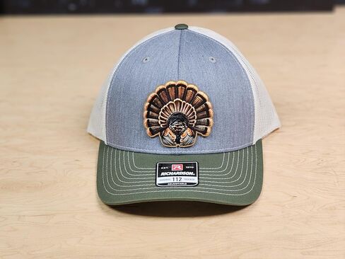 قبعة بيسبول مطرزة بتركيا، طراز ريتشاردسون 112، قبعة Snapback قابلة للتعديل، قبعة رمادية وخضراء زيتونية in Kuwait