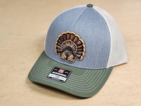 قبعة بيسبول مطرزة بتركيا، طراز ريتشاردسون 112، قبعة Snapback قابلة للتعديل، قبعة رمادية وخضراء زيتونية in Kuwait