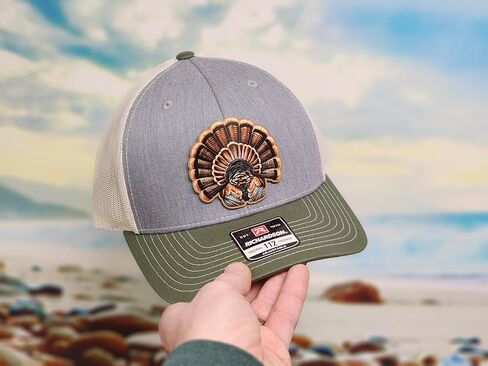 قبعة بيسبول مطرزة بتركيا، طراز ريتشاردسون 112، قبعة Snapback قابلة للتعديل، قبعة رمادية وخضراء زيتونية in Kuwait