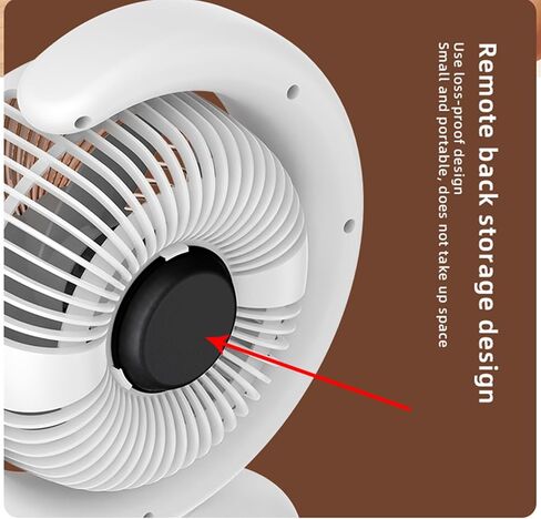 USB Charging Desktop Fan with Remote Control, 3 Speed Tabletop Circulation Fan, 5 Mode Lighting, 1H/2H Timer, for Home Office (Silver) in Kuwait