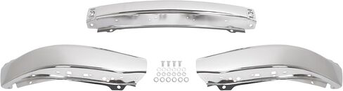 المصد الأمامي متوافق مع 1999-2004 Ford F-150 F-250 Expedition لاستبدال XL3Z17757AA FO1002356 مع فتحات الوسادة من الفولاذ الكروم in Saudi Arabia