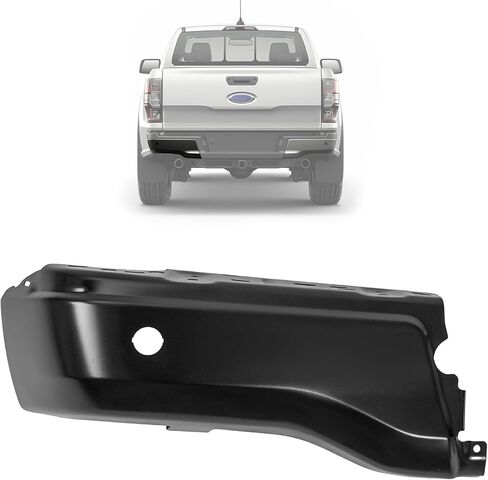 غطاء زاوية غطاء نهاية المصد الخلفي من KUAFU متوافق مع 2019-2023 Ford Ranger W/Park مجسات فتحات فولاذية مطلية بمسحوق جانب السائق الأيسر in Kuwait