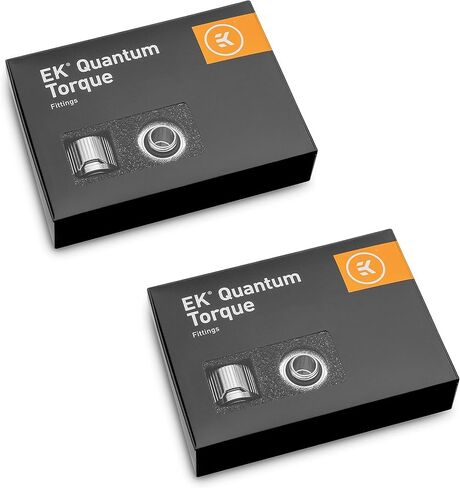 EKWB EK-Quantum Torque STC-10/16 Compression Fitting for Soft Tubing, 10/16mm (3/8" ID, 5/8" OD), Satin Titanium, 12-Pack in Saudi Arabia