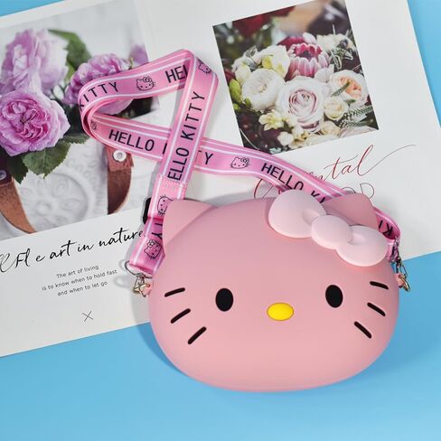 حقيبة كروس كاواي مع حزام كتف قابل للتعديل، حقيبة يد بسحاب، حقيبة كتف لطيفة على شكل رسوم كرتونية للعملات المعدنية، حقيبة عملات معدنية لهدايا عيد الميلاد للنساء والفتيات in Kuwait