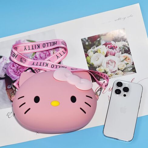 حقيبة كروس كاواي مع حزام كتف قابل للتعديل، حقيبة يد بسحاب، حقيبة كتف لطيفة على شكل رسوم كرتونية للعملات المعدنية، حقيبة عملات معدنية لهدايا عيد الميلاد للنساء والفتيات in Kuwait