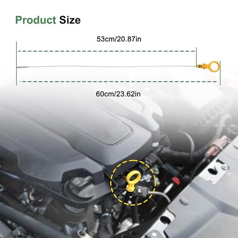 عصا غمس زيت المحرك متوافقة مع 2007-2019 Chevy Equinox Malibu Impala/Buick Regal، من أجل Verano، من أجل Lacrosse/Saturn Vue يستبدل # 917-379 917379 12607379 12657799 in Kuwait