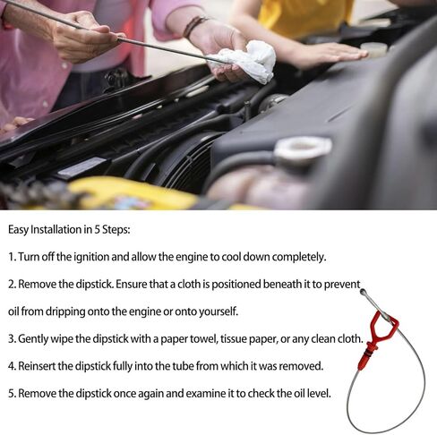 Orange Replacement Engine Oil Dipstick Level Dip Stick for Honda Accord Crosstour Odyssey Pilot Ridgeline OE 15650RCAA02 15650-RCA-A02 917387 Indicator Dipstick for Acura RDX MDX RL TL TSX in Kuwait