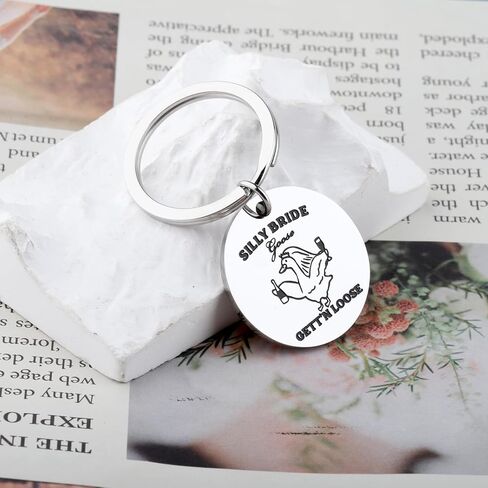 ENSIANTH Silly Bride Goose Gett'n Loose Keychain Bride To Be - Funny Bridal Party Gift Wedding -New Bride - Goose Lover Gift in Saudi Arabia