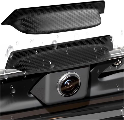 2PCS Carbon Fiber Backup Camera Rain Shield,Backup Camera for Car Anti-Rain Cover,Non-Destructive Adhesion Waterproof Cover for Reverse Cameras as Car Modification Accessories in Kuwait