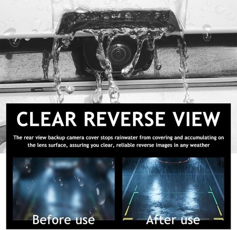 2PCS Carbon Fiber Backup Camera Rain Shield,Backup Camera for Car Anti-Rain Cover,Non-Destructive Adhesion Waterproof Cover for Reverse Cameras as Car Modification Accessories in Kuwait