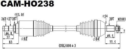 Caiman Rugged Rear CV Axle for Polaris 1333069, Ranger 500 570 ETX, L or R in Saudi Arabia