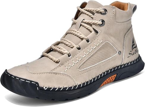 أحذية Salkin 2.0 Trail Barefoot للرجال، أحذية جلدية مصنوعة يدويًا، أحذية جلدية للاستخدام الخارجي، مقاومة للماء، دعم للقوس in Kuwait