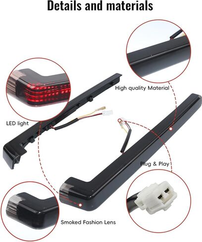 LED Tour Pack Light Accent Side Marker Light w/Turn Signal Running Lamp for Harley Touring Road Glide Street Glide Electra Glide Ultra Limited Tri Glide CVO 2006-2025 Accessories, Smoked Lens in Saudi Arabia