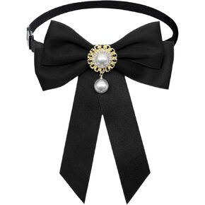 ربطة عنق مربوطة مسبقًا للنساء والفتيات، ربطة عنق من الساتان للأطفال مع ربطات عنق لؤلؤية قابلة للتعديل للحفلات المدرسية اليومية in Kuwait