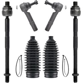 6pcs Front Steering Kit for Buick Enclave Chevrolet Traverse GMC Acadia Saturn Outlook 2007-2017, Tie Rod End Inner and Outer and Boots Complete Kit in Kuwait