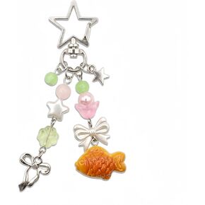 سلسلة مفاتيح Taiyaki اللطيفة، سحر الهاتف Y2k، سحر خبز السمك الياباني Kawaii، ملحقات محفظة Y2K in Kuwait