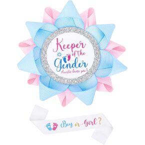 مجموعة دبوس ووشاح Keeper of the Gender مع دبابيس فريق صبي أو فتاة لإظهار أفكار الحفلات وديكورات حمام الطفل in Kuwait