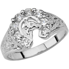 خاتم حدوة الحصان المحظوظ مع تشيكوسلوفاكيا من الفضة الاسترليني الصلبة in Kuwait