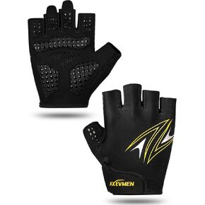 قفازات ركوب الدراجات للرجال/النساء - [وسادة جل 6 مم] نصف إصبع مع ماص للصدمات، مضاد للانزلاق لركوب الدراجات، التمارين الرياضية، صالة الألعاب الرياضية، التدريب، رفع الأثقال، في الهواء الطلق، الدراجة الترابية، الدراجة الجبلية، ركوب الخيل، صالة الألعاب الرياض in Kuwait