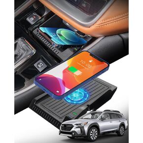 شاحن لاسلكي CarQiWireless لسوبارو Outback 2025 2024 2023 2022 2021 2020، ملحقات صينية السيارة الداخلية لسوبارو 2020-2025 منظم وحدة التحكم المركزية لوحة شحن لاسلكية in Kuwait