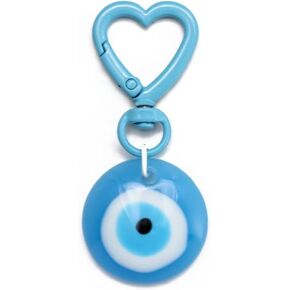 Blue Drop Evil Eye Keychain Demon Round Eye Heart Key Chain Car Key Bag Pendant Decoration in Kuwait