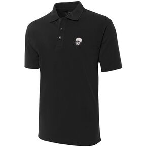 Mini Skull Embroidery Shrot Sleeve Polo Shirts Embroidered Men's Shirts in Saudi Arabia