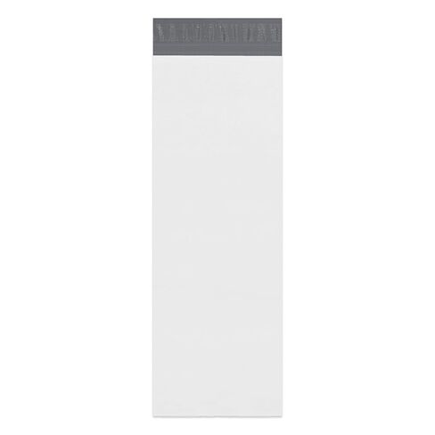 Partners Brand White Long Poly Mailer, 9.5"L x 45"W, Pack of 50 | Self-Sealing Durable Plastic Envelope for Secure Shipping, Packaging, & Storage, Ideal for Personal & Small Businesses, 9.5x45 in Saudi Arabia