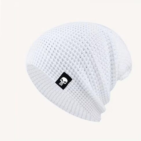Winter Knitted Beanie Hat, Warm Beanie for Men & Women, Elastic Fit, Breathable, Perfect for Outdoor Sports & Casual Wear, White in Saudi Arabia