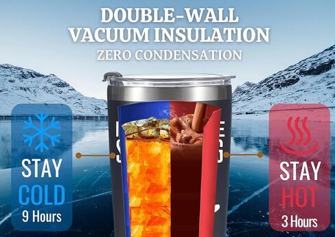 هدايا رائعة من Onebttl للمتزلجين على الجليد، هدايا التزلج على الجليد، كوب من الفولاذ المقاوم للصدأ مع غطاء 20 أونصة، هدية على الجليد للرجال في أعياد الميلاد والكريسماس - أسود -01Rather in Kuwait