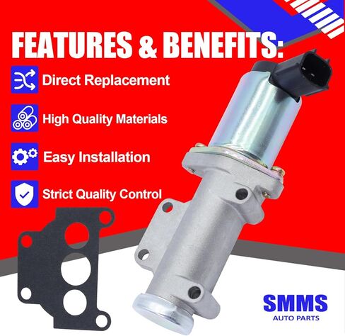 SMMS Idle Air Control Valve with 1 Gasket for Nissan Frontier 2.4L 1998-2004, for Xterra 2.4L 2000-2004, Replace OE: 2378135510 237813S500 237813S510 AC467 in Saudi Arabia
