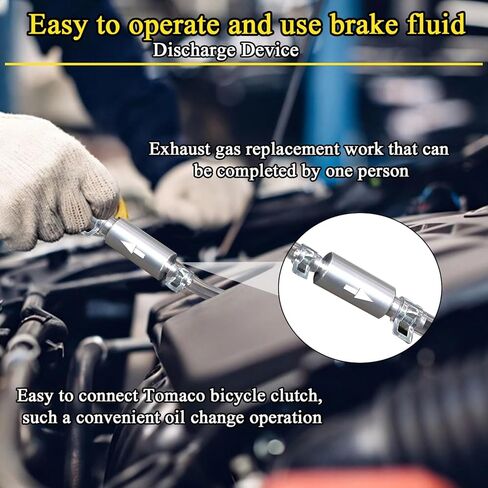 طقم خرطوم نازف الفرامل العالمي في اتجاه واحد مع صمام فحص - مجموعة صمامات نازف الفرامل المكونة من قطعتين تتضمن أنابيب ومشابك صمام نازف الفرامل الموثوق به في اتجاه واحد لنزيف السوائل المنفرد وصيانة القابض in Kuwait