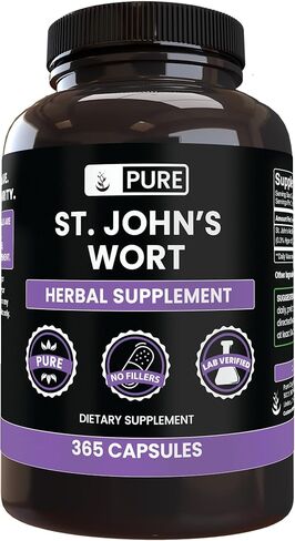 Pure Original Ingredients St. John's Wort (365 Capsules) No Magnesium Or Rice Fillers, Always Pure, Lab Verified in Kuwait