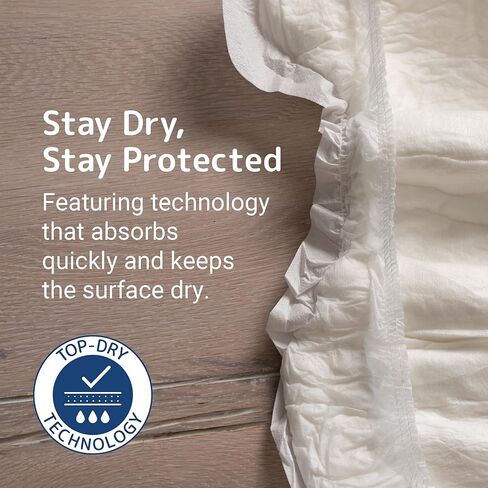 فوط أبينا سان الفاخرة لسلس البول، ذات امتصاص متوسط، (المقاسات من 4 إلى 7)، مقاس 6، 34 قطعة in Kuwait