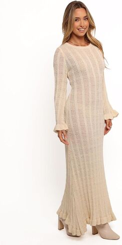 Petal & Pup Women's Colter Long Sleeve Maxi Dress - White in Saudi Arabia