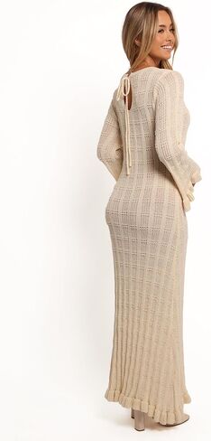 Petal & Pup Women's Colter Long Sleeve Maxi Dress - White in Saudi Arabia
