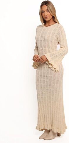 Petal & Pup Women's Colter Long Sleeve Maxi Dress - White in Saudi Arabia