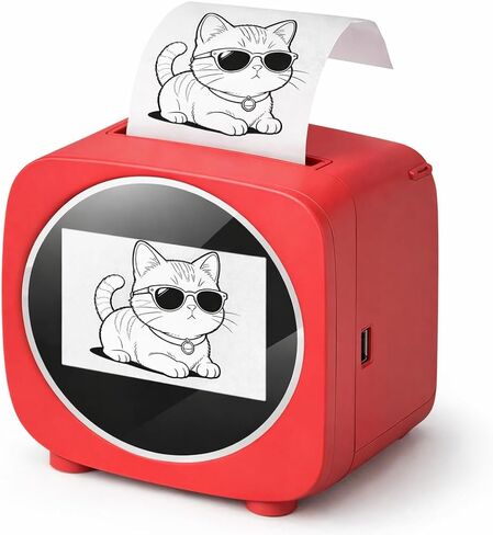 AI Smart Voice Sticker Printer with Display Screen, Portable Inkless Thermal Label Maker, Mini DIY Sticker Machine for Home, School, Office & Creative Organization in Saudi Arabia