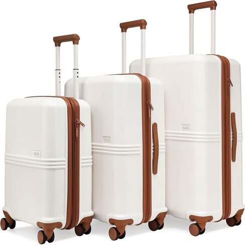 مجموعة أمتعة ELLE Expedition مكونة من 3 قطع قابلة للتوسيع من البولي كربونات | أسود in Kuwait