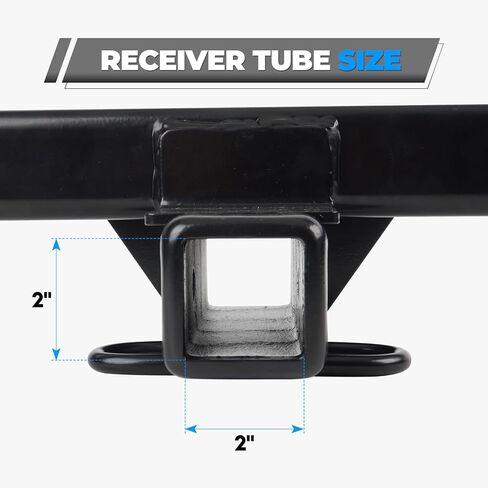 وصلة وصلة مقطورة لسوبارو كروستريك 2018-2023، جهاز استقبال 2 بوصة، إطار أنبوب مربع، مجموعة وصلة سحب فئة 3 سوداء حامل الدراجة in Kuwait