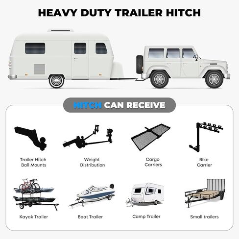 وصلة وصلة مقطورة لسوبارو كروستريك 2018-2023، جهاز استقبال 2 بوصة، إطار أنبوب مربع، مجموعة وصلة سحب فئة 3 سوداء حامل الدراجة in Kuwait