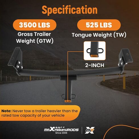 وصلة مقطورة maxpeedingrods فئة 3، وصلة سحب استقبال 2 بوصة تناسب موديلات Nissan Rogue 2008-2020، وصلة استقبال سحب 2 بوصة لـ 2014-2015 Nissan Rogue Select، مطلي بمسحوق أسود in Saudi Arabia