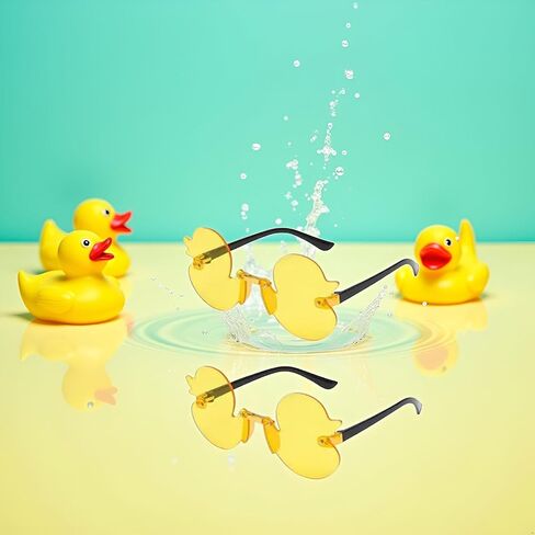 2 قطعة YellowCartoon ليتل داك شخصية فرملس النظارات الشمسية الفتيان والفتيات نسخة المد ظلة النظارات الشمسية الفتيات الهدايا in Kuwait