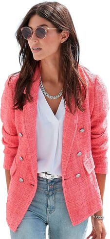 LASCANA Women's Double Breasted Boucle Blazer in Saudi Arabia