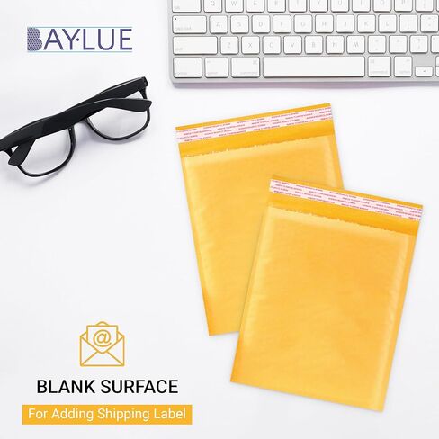 كرافت 14.25 × 20 فقاعات بريدية كبيرة جدًا #7 | المغلفات المبطنة ذاتية الغلق | بريد فقاعي أصفر مبطن بالهواء | الحجم القابل للاستخدام 14.25x19 | 50 عبوة بالجملة | حقائب شحن خفيفة الوزن in Kuwait