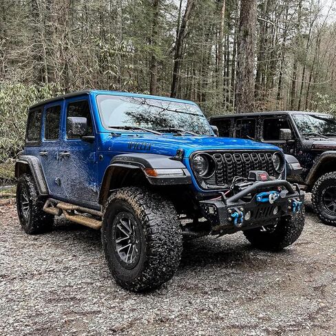 متوافق مع 2007-2025 Wrangler JK/JL 2/4 باب أمامي من الفولاذ الأسود المزخرف مع حلقة خفيفة على شكل حرف D in Kuwait