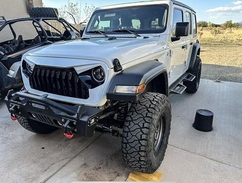 متوافق مع 2007-2025 Wrangler JK/JL 2/4 باب أمامي من الفولاذ الأسود المزخرف مع حلقة خفيفة على شكل حرف D in Kuwait