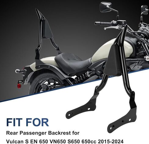 25" Rear Passenger Backrest - PSLER Vulcan S650 Sissy Bar Detachable Sissy Bar with Pad for Vulcan S EN 650 VN650 S650 650cc 2015-2024 in Saudi Arabia